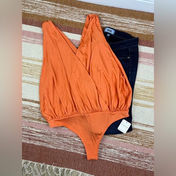 NWT FREE PEOPLE Night Owl Bodysuit 🧡 - Picture 7 of 11